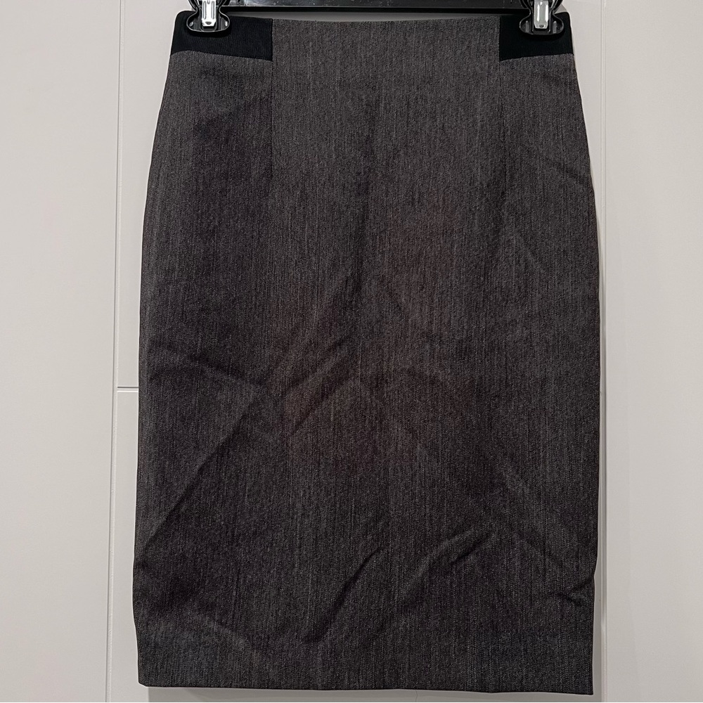 Tahari ASL Charcoal Gray Pencil Skirt Size 4